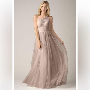 W too by watters bridesmaid / prom dress in Latte like new